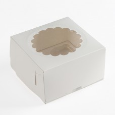 Коробка для 4 капкейков БП белая